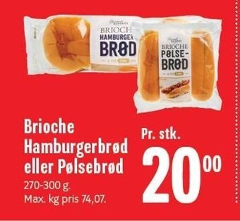 Min Købmand Brioche hamburgerbrød eller pølsebrød tilbud