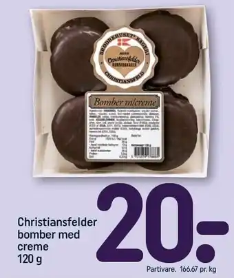 REMA 1000 Christiansfelder bomber m. creme tilbud