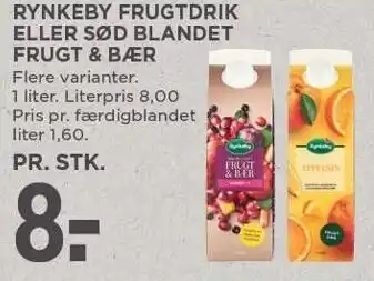 MENY Rynkeby frugtdrik eller sød blandet frugt tilbud