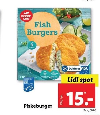 Lidl Fiskeburger tilbud