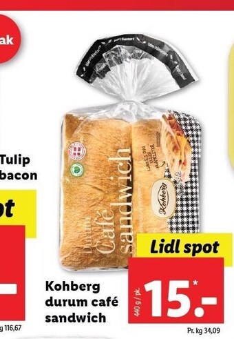 Lidl Kohberg durum café sandwich tilbud