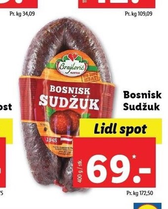 Lidl Bosnisk sudzuk tilbud