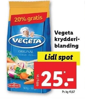 Lidl Vegeta krydderiblanding tilbud