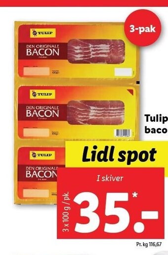 Lidl Tulip bacon tilbud