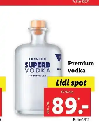 Lidl Premium vodka tilbud