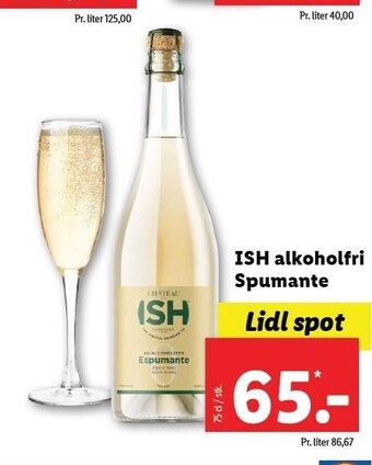 Lidl Ish alkoholfri spumante tilbud