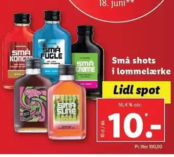 Lidl Små shots i lommelærke tilbud