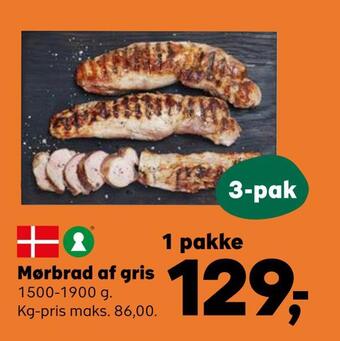 Kvickly Mørbrad af gris tilbud