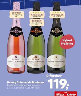 Kvickly Dulong crémant de bordeaux tilbud