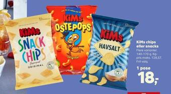 SuperBrugsen Kims chips eller snacks tilbud
