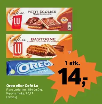 Kvickly Oreo eller café lu tilbud