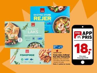 SuperBrugsen Coop rejer, indbagt fisk eller fiskepinde tilbud