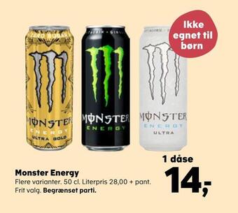 Kvickly Monster energy tilbud