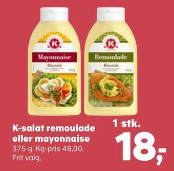 SuperBrugsen K-salat remoulade eller mayonnaise tilbud