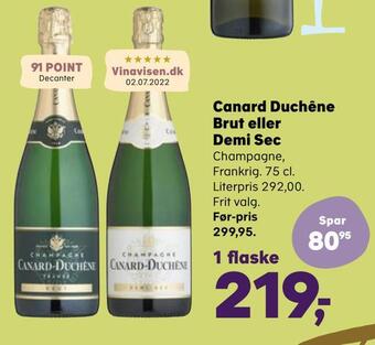 SuperBrugsen Canard duchêne brut eller demi sec tilbud