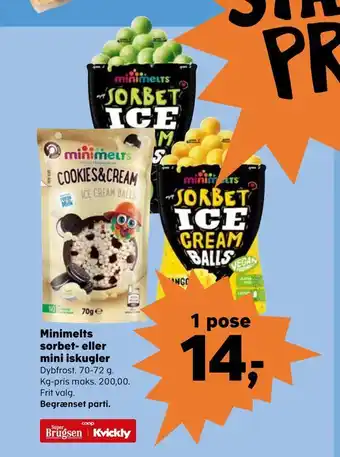 SuperBrugsen Minimelts sorbet- eller mini iskugler tilbud