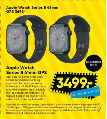 Bilka Apple watch series 8 41mm gps tilbud