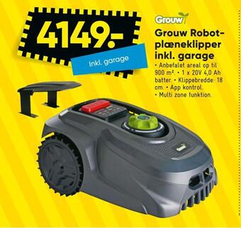 Bilka Grouw robot plæneklipper inkl. garage tilbud