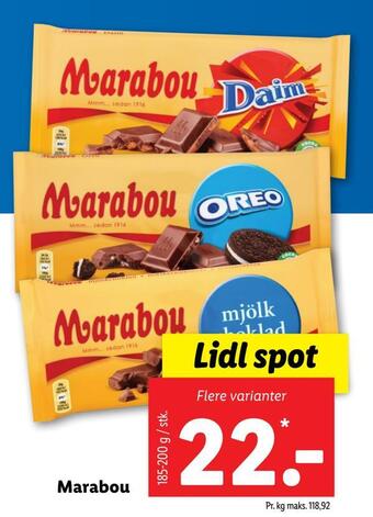 Lidl Marabou tilbud