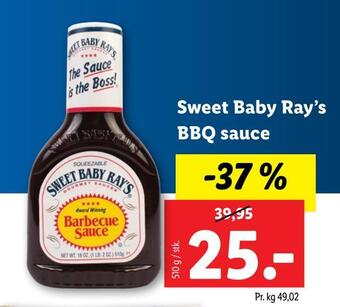 Lidl Sweet baby ray's bbq sauce tilbud