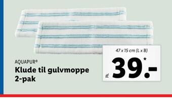 Lidl Klude til gulvmoppe 2-pak tilbud