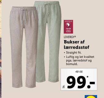 Lidl Bukser af lærredsstof tilbud