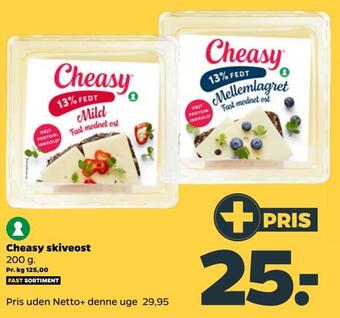 Netto Cheasy skiveost tilbud