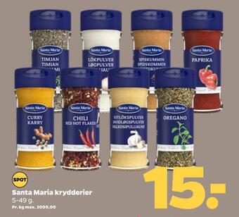 Netto Santa maria krydderier tilbud