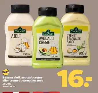 Netto Svansø aioli, avocadocreme eller cremet bearnaisesauce tilbud