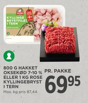 MENY Eller 1 kg rose kyllingebryst i tern tilbud