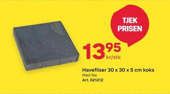 Havefliser 30 x 30 x 5 cm koks