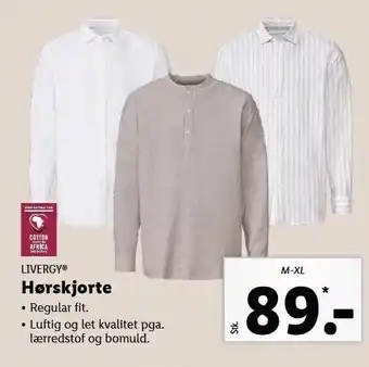 Lidl Livergy hørskjorte tilbud