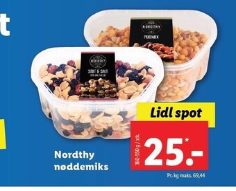 Lidl Nordthy nøddemiks tilbud