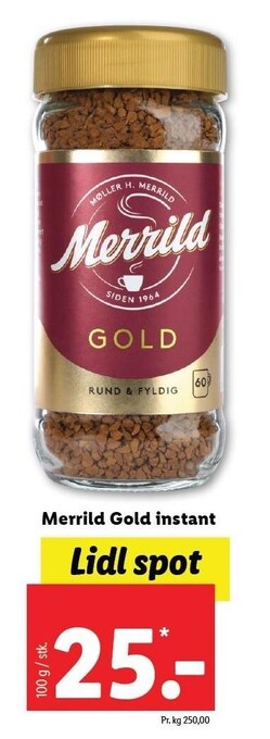 Lidl Merrild gold instant tilbud