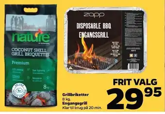 Netto Grillbriketter eller engangsgrill tilbud