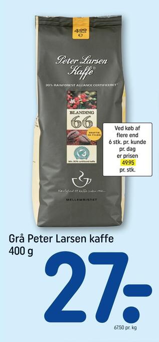 REMA 1000 Grå peter larsen kaffe tilbud