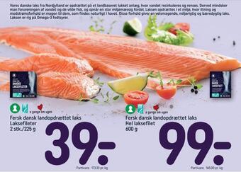 REMA 1000 Fersk dansk landopdrættet laks hel laksefilet tilbud