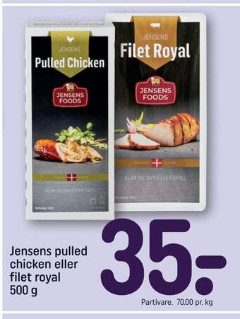 REMA 1000 Jensens pulled chicken eller filet royal tilbud