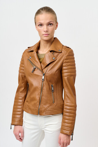 Sinnerup Créton crdiva biker jakke (walnut m) tilbud