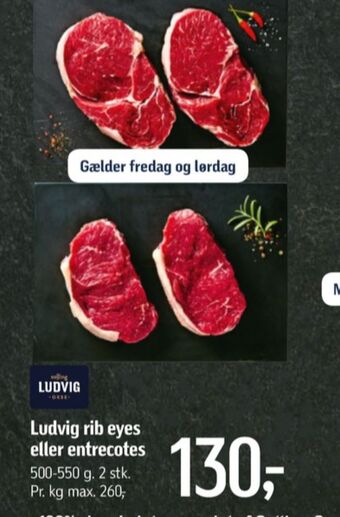 Føtex Ludvig okseentrecotes tilbud