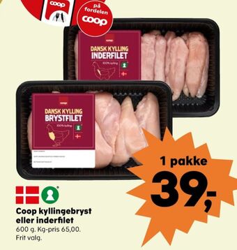 Kvickly Coop kyllingebrystfilet tilbud