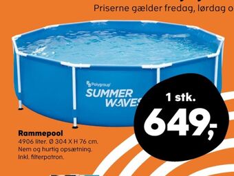 Kvickly Summer waves pool tilbud