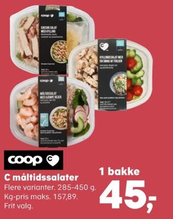Kvickly Coop måltidssalat tilbud