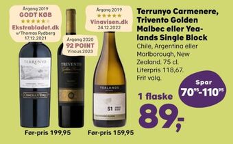 Kvickly Ukendt argentinsk rødvin tilbud