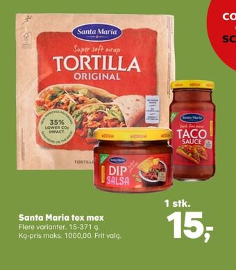 Kvickly Santa maria tortillawrap tilbud
