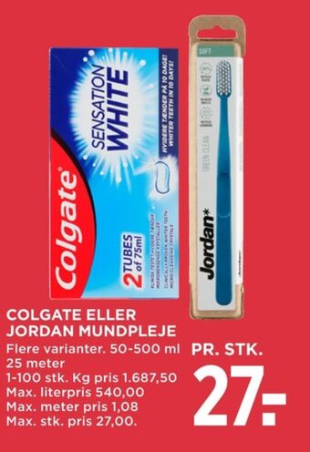 MENY Colgate tandpasta tilbud