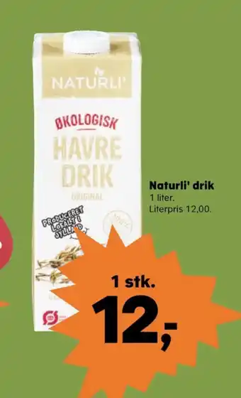 SuperBrugsen Naturli' havredrik tilbud