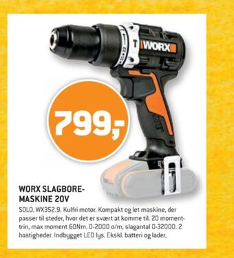 XL-BYG Worx professional slagboremaskine tilbud