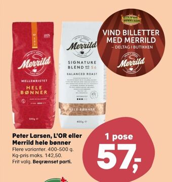 SuperBrugsen Mellemristet kaffebønner tilbud