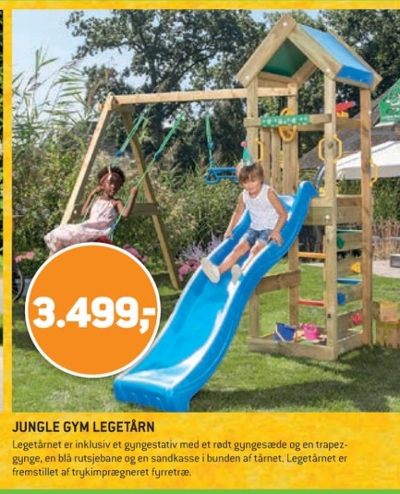 Jungle gym legetårn tilbud hos XLBYG